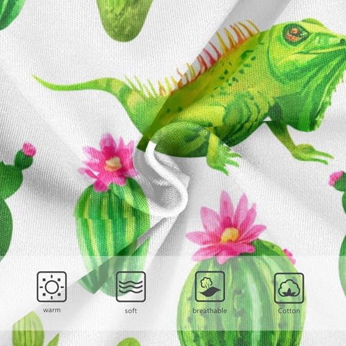 Cacti Watercolor Iguanas Floral Panties for Girl Girls Underwear Toddlers Cotton Flower Briefs Underpants 2t3