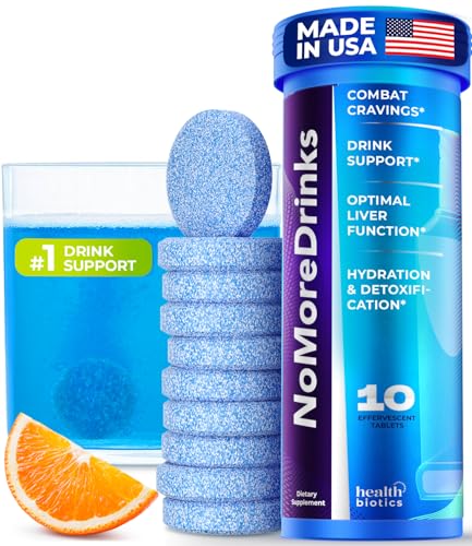 NoMoreDrinks Anti Alcohol Craving Supplement | Liver Detox & Combat Cravings | Energy Support Alcohol Replacement Drink | Organic Milk Thistle Supplement & Dandelion Root & 5HTP | (10) Energy Pills