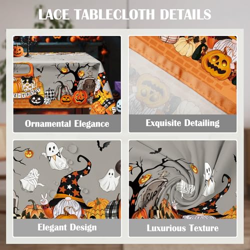Arquiel Halloween Lastwagen Tischdecke Polyester Rechteckig 152 x 264 cm – Ansicht 5