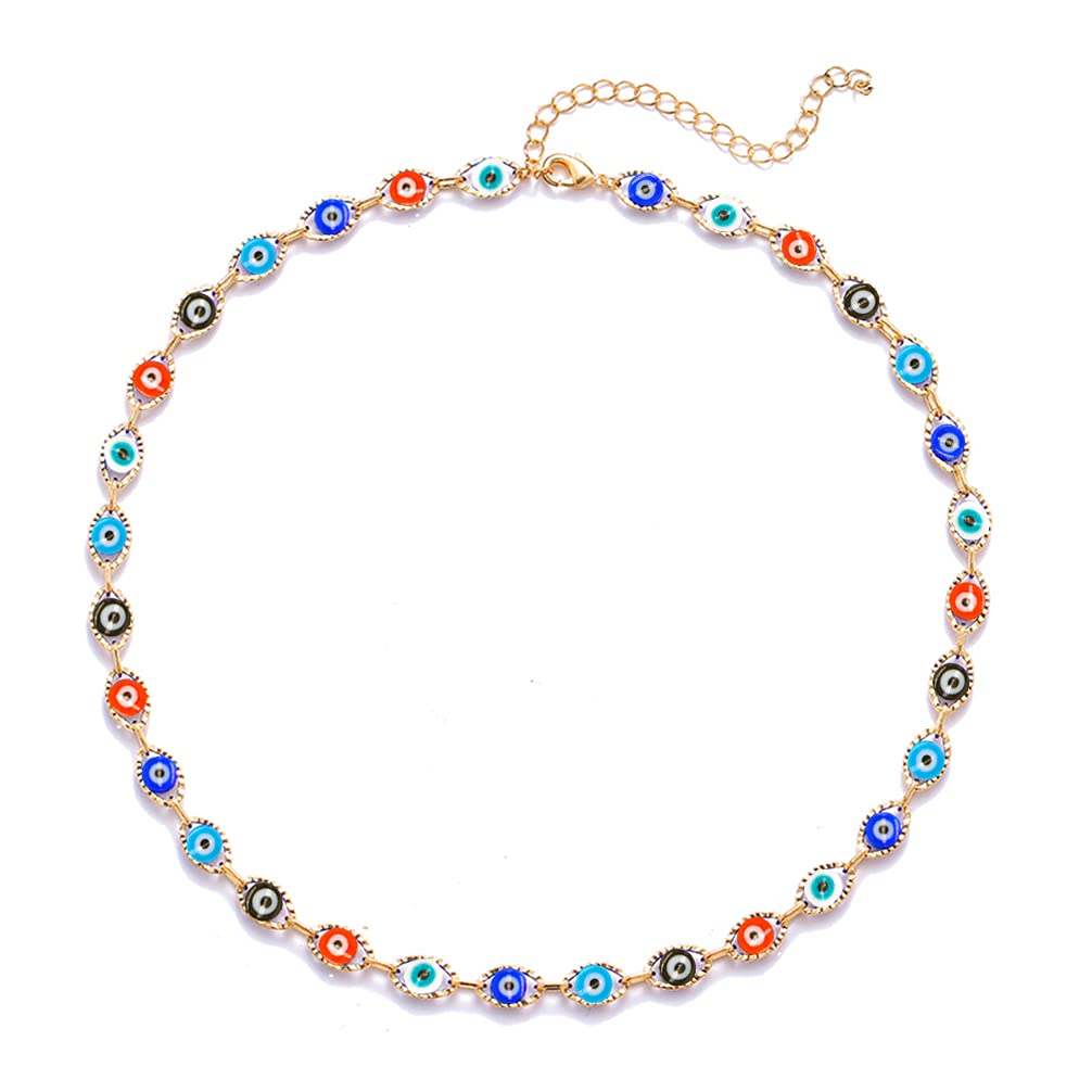 YANCHUNEvil Eye Necklace Turkish Evil Eye Pendant Necklace for Women Men Ojo Turco Lucky Protection Jewelry Gift for Women Men