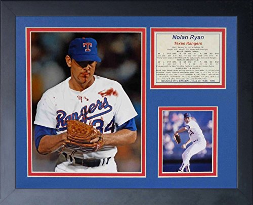 Legends Never Die Nolan Ryan Bloody Lip Framed Photo Collage,