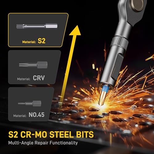 42 in 1 Magnetic Screwdriver, Screwdriver Set, Multi Bit Ratcheting Screw Driver Set with Storage Case Repair Tool Kit for Computer, Eyeglass, Bicycles, Watch, Ring Doorbell, Furniture and DIY 2 42 in 1 Magnetic Screwdriver, Screwdriver Set, Multi Bit Ratcheting Screw Driver Set with Storage Case Repair Tool Kit for Computer, Eyeglass, Bicycles, Watch, Ring Doorbell, Furniture and DIY - Image 2