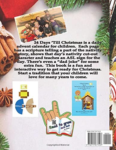 24 Days 'Till Christmas: A Daily Advent Book For Children Including a Cut And Fold Nativity.