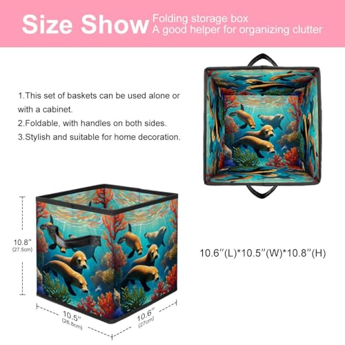 Grand bac de rangement cube tissu pliable organisation maison - 3