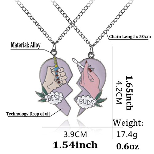 Friendship Necklace Best Friend Necklace For 2 Women Half Heart Shaped Best Buds Matching Bff Necklace For 2 Friendship Gifts2