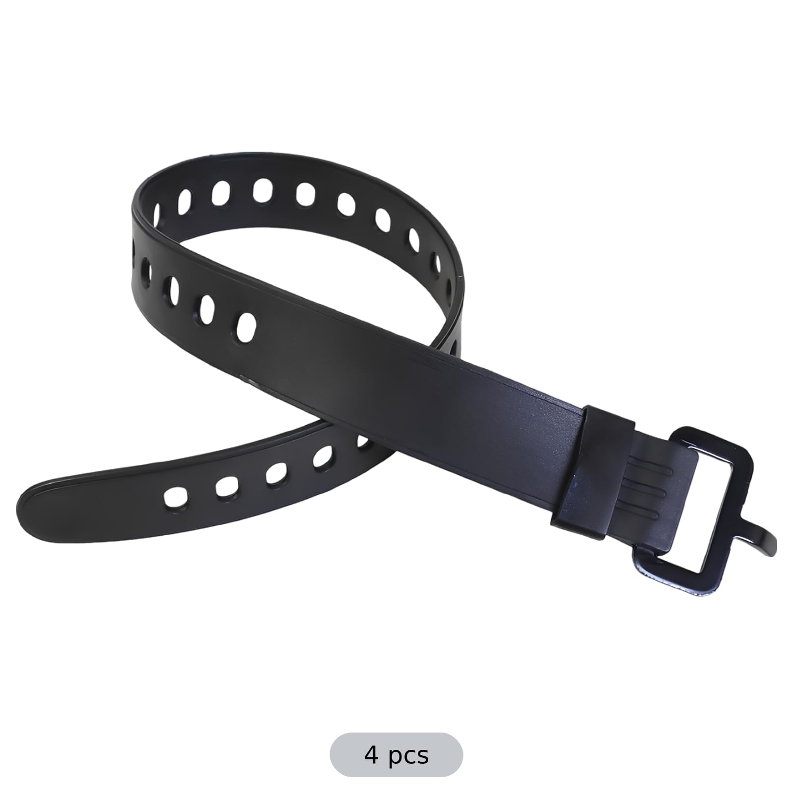 Lot de 4 Sangles d'arrimage pour vélo Noires de 45 cm, Sangles de Tension Multi-Usage réutilisables industrielles avec Boucle à dégagement Rapide, Cordon de Fixation réglable en Caoutchouc