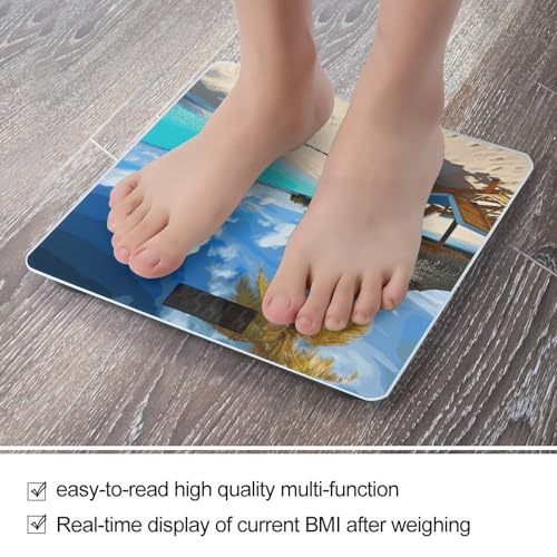 Báscula Digital de Baño con Pantalla LED Clara y Plataforma de Vidrio miniatura 5