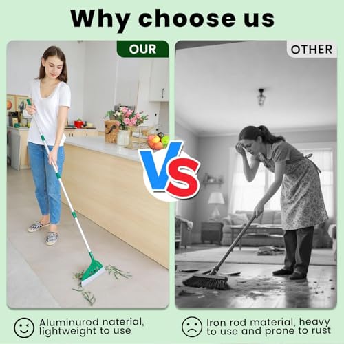 Image of Magic Air Silicone Broom Sweeper, Multifunction Silicone Broom, Household Squeegee for Floor Cleaning, Bathroom, pet Hair, Blue Dog Brush Set（Green）
