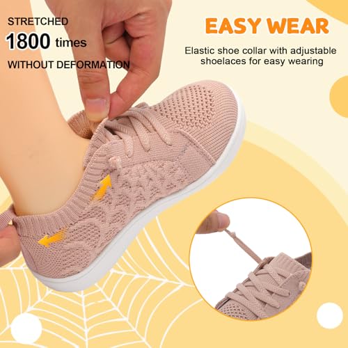 Image of JOINFREE Toddler Shoes Girls Boys Wide Barefoot Shoes Minimalist Walking Sneakers Zero Drop Slip on Tennis Shoe Breathable Naturally Flexible