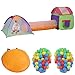 Produktbild Melko Spielzelt mit Tunnel und Bällebad inkl. 200 Bälle Kinderzelt Krabbeltunnel Babyzelt mit Tasche