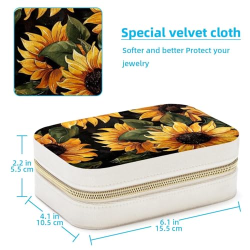 Boîte à bijoux de voyage avec compartiments bagues et protection anti-rayures