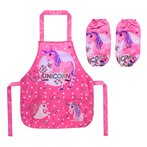 Grabo Unicorn Art Aprons & Smocks for Kids, Children Waterproof Artist Painting Aprons