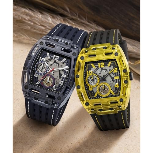 Image of Guess Men's GW0G Series| Analog Trend Watch| Polycarbonate Case| Silicone Bracelet | 50M Water Resistance