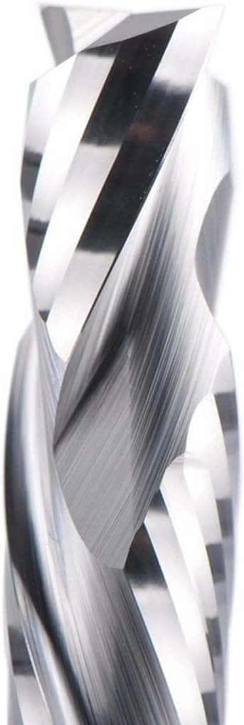 1Pc Compression Milling Cutter Woodwork Down Cut Two Flutes Spiral Carbide Milling Tool CNC Router Wood End Mill Cutter Bits (Cutting Edge Length : SP2FC-D12.0-L45)