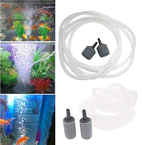 Ruiqas 2 M Luchtvaartlijn Slangen Pijp en 2 stks Air Stone Aquarium Luchtpomp Accessoires voor Fish Tank - Afbeelding 4