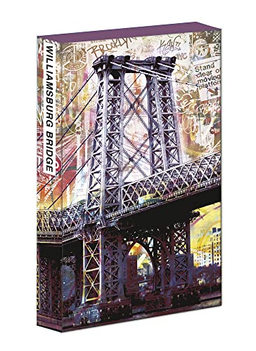 teNeues - 8-Pen Set: Williamsburg Bridge, 8 Ballpoint Pens, Sleek Paper Case, Magnetic Closure: Set of 8 Ball Point Pens in a Slim Case