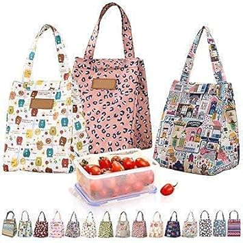 DOSTA Enterprises Thermal Portable Insulated Cooler Oxford Cloth Fabric Multicolor Lunch Bag for Office for Women, Men (Color As per Availability) Gift