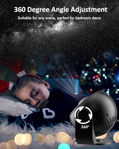 Image of Star Projector Galaxy Night Light with 4K Replaceable 13 Film Discs, 360 Rotating Timed Planetarium for Kids, Home Theater, Ceiling, Room Decoration