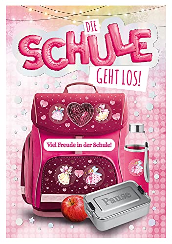 KE - Zauberhafte Karte zur Einschulung, Glückwunschkarte zum Schulanfang...