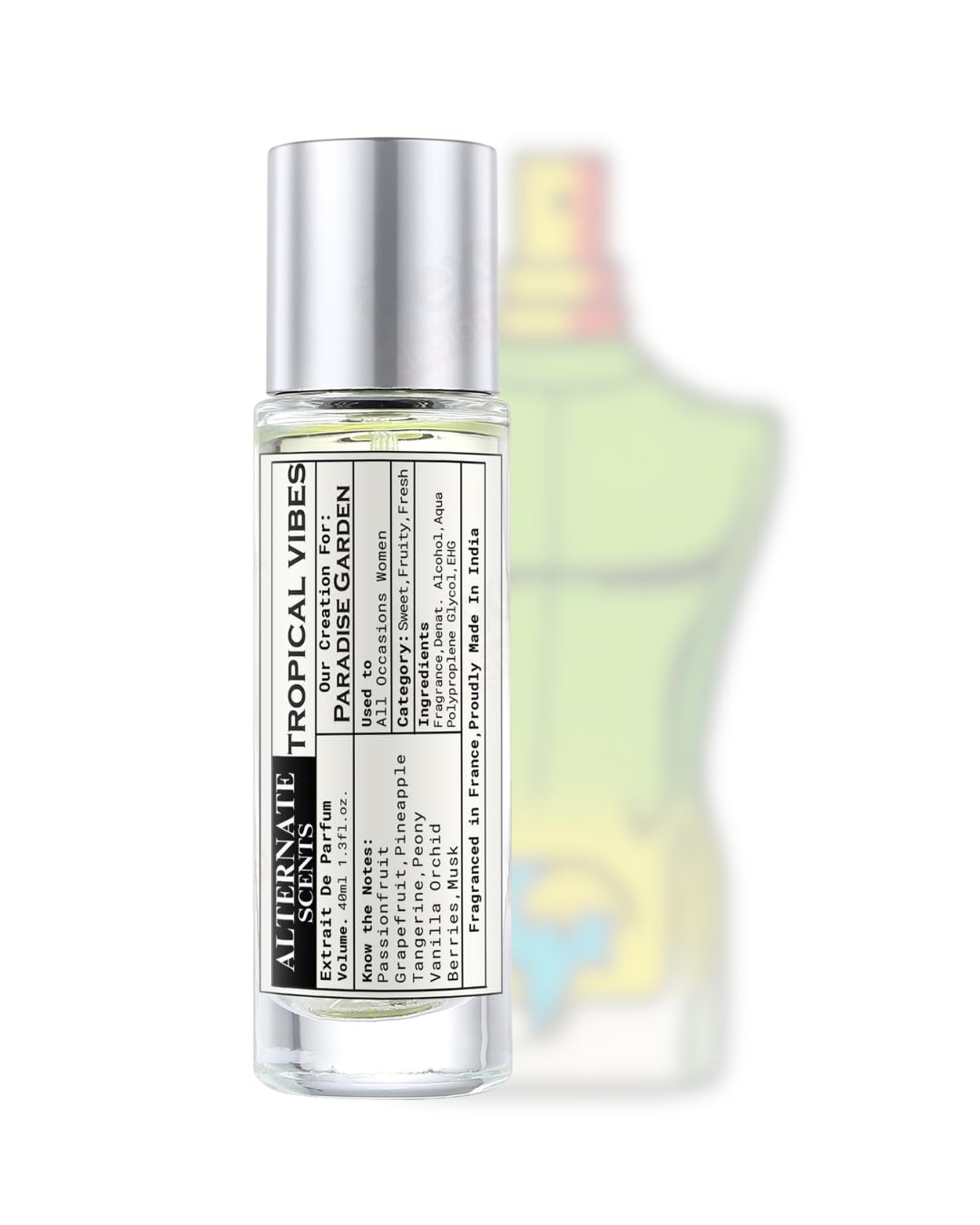 Alternate Scents Tropical Vibe Perfume 40ml for Men & Women | Intense Long Lasting Fragrance | 30% Oil Concentration | Warm Spicy Seductive Notes | French Fragrance Oils | Made in India