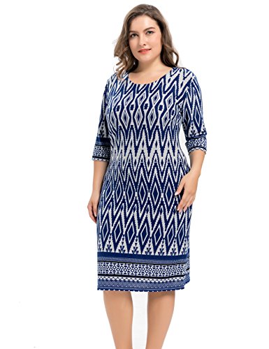 Chicwe Donna Taglie Forti Allungare Zigzag