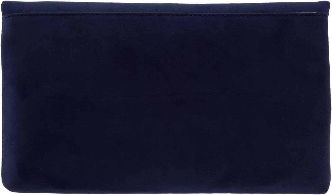 JNB Faux Micro Suede Fold Over Clutch