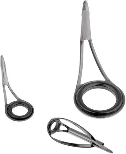 Miniatura 6 de AFANGMQ 9 unidslote varios tamaños Guía de Caña de Pesca Punta Guía de Pesca Guía de Spinning Ojos Anillos Punta Superior Kit de Reparación Set