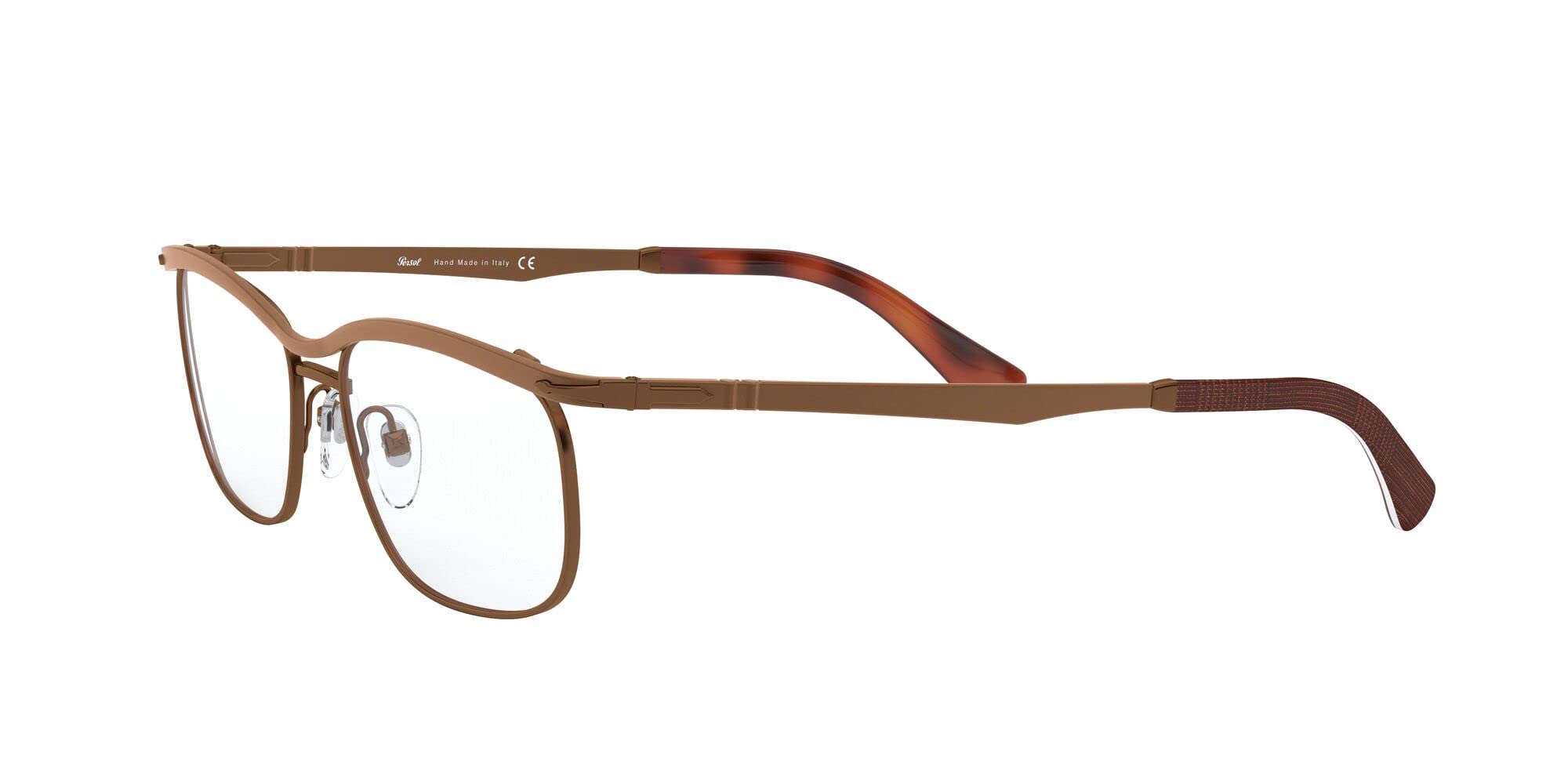 Persol PO2464V Square Prescription Eyewear Frames, Brown/Demo Lens, 54 mm