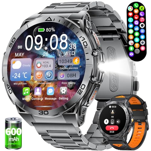 ❤️【Monitoraggio della Salute】Con la misurazione continua della frequenza cardiaca in tempo reale e il monitoraggio intelligente del sonno, questo smartwatch offre un monitoraggio completo della salute. Misura costantemente la tua frequenza cardiaca per supportare i tuoi obiettivi di fitness e prevenire il sovraccarico. Il monitoraggio del sonno aiuta a migliorare la qualità del tuo riposo monitorando le fasi del sonno (leggero, profondo e fasi di veglia) e offrendoti suggerimenti personalizzati per migliorare. Rimanendo sempre sano, riposato e pieno di energia.