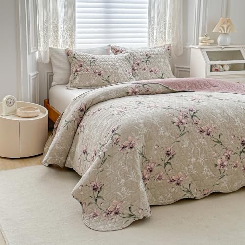 Kit Cobre Leito Colcha Casal 3P&ccedil; Dupla Face 150 Fios It&aacute;lia Arabesco