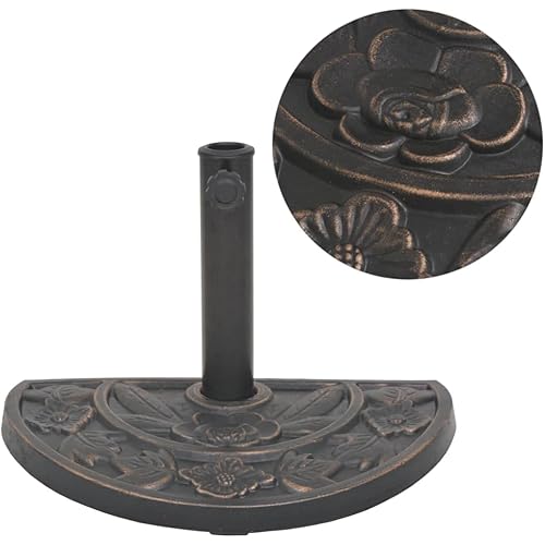 vidaXL Parasol Base Resin Half Round Bronze 19.8 lbs
