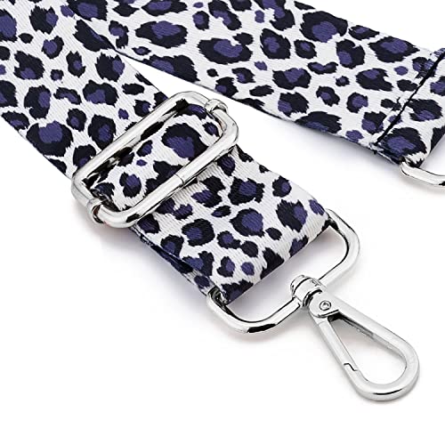 Image of Silvery Buckles Wide Shoulder Strap Adjustable Replacement Belt Crossbody Canvas Bag Handbag
