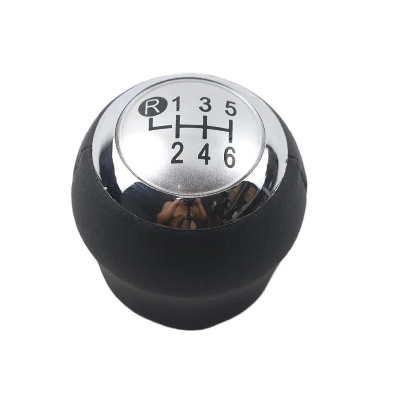 Mkgkacvcpt Black Manual Shifter Knob For Scenic Laguna Trafic For Espace Master For Megane 6 Speed Manual Gear Shift Stick Knob Pu Leather&Plastic