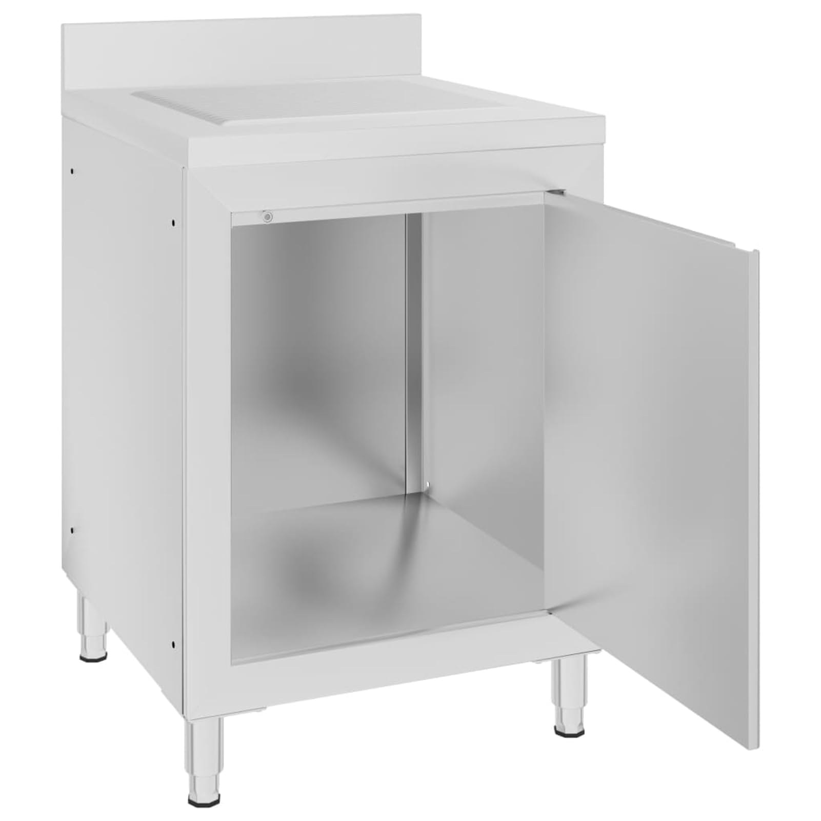 Gastro-Küchenschrank mit Abtropffläche Edelstahl Model147228