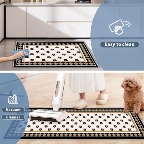 Image of Kitchen Anti Slip Mat for Floor, Waterproof Washable Kitchen Mats, Non Slip Kitchen Floor Mats for Home, Soft Mats for Kitchen, Kitchen Mats for Floor Anti Slip (Lattice Style)