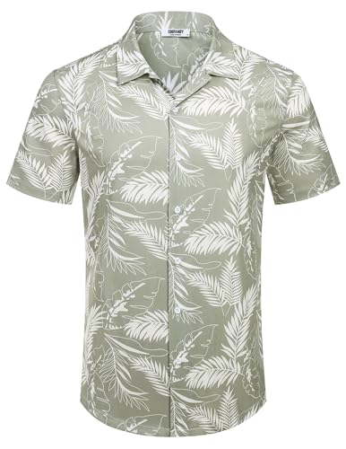 COOFANDY Mens Hawaiian Shirts Short Sleeve Tropical Button Down Shirt Floral Shirt Summer Beach Shirt4