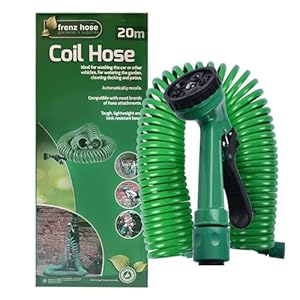 Efymosce A33 Spiralschlauch Gartenschlauch mit 8-Funktions Brause, 20M