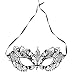 Mardi Gras Black Opera Party Mask, Costume Accessory, Stones by Super Z Outlet