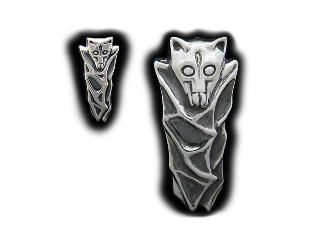 Bat Lapel Pin or Bat Brooch in Sterling Silver Hand Carved & Cast by Paxton