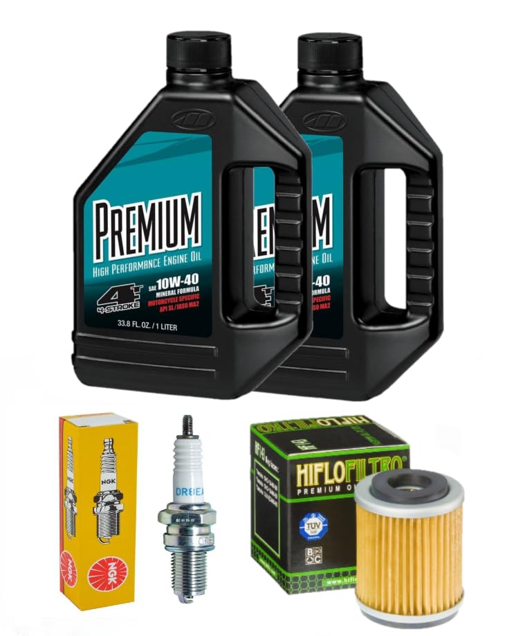 Kit de cambio de aceite con bujía compatible Yamaha XT225 miniatura 1