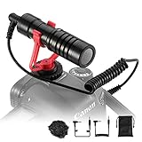 Dazzne Micrófono de Video Universal Compacto en micrófono de cámara Compatible con...