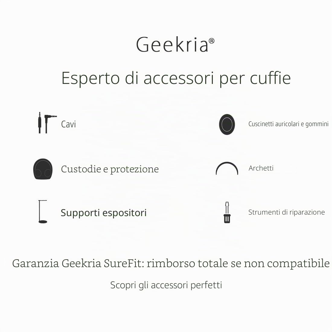 Geekria Shield Case per cuffie over-ear di grandi dimensioni, custodia protettiva rigida da viaggio sostitutiva con vano per cavi, compatibile con Audio-Technica ATH-AD990X, AKG K701 (Nero)