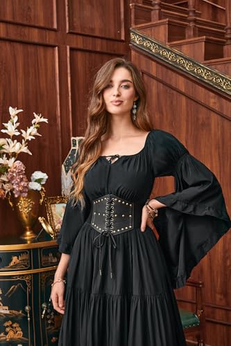 Scarlet Darkness Renaissance Corset Belts for Women Steampunk Wide Waist Belt Pirate Costume2