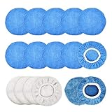 AVA Prime 16 Pack Polishing Bonnet Pads 5-6 Inch Buffer Cover- 10pcs Microfiber, 4pcs Synthetic...