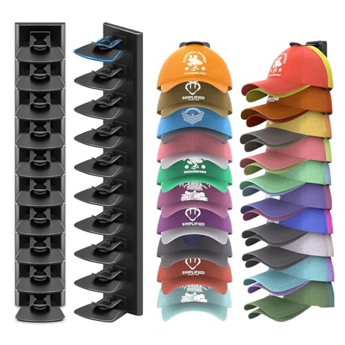 QKOQKO Baseball Cap Storage Rack Wall Mounted - 2-Pack...