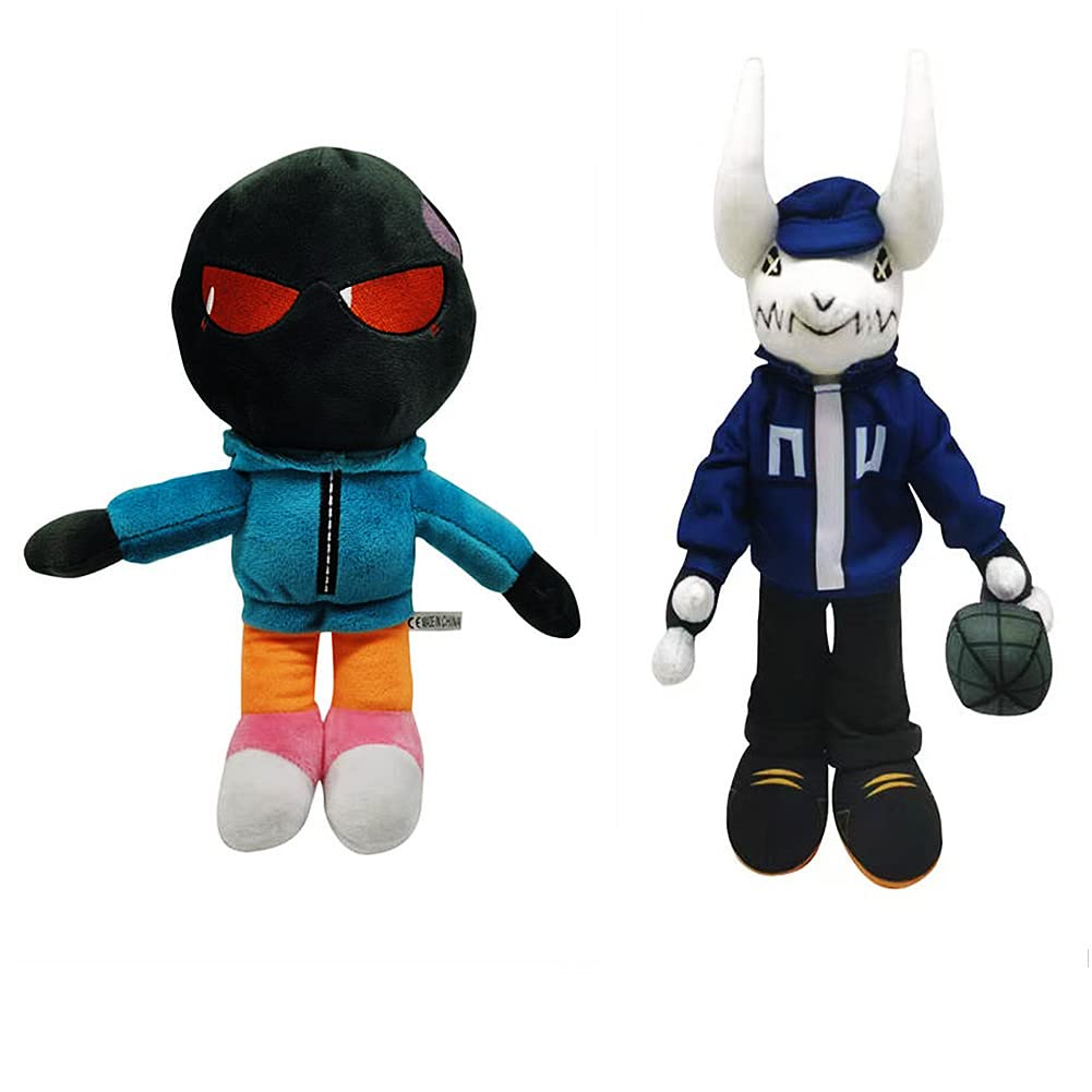 Friday Night Funkin Plushies Toys, Friday Night Funkin Figures Plush Toy for Boys and Girls,FNF Plushie Dolls Gift for Game Fans (Whitty and Tabi)