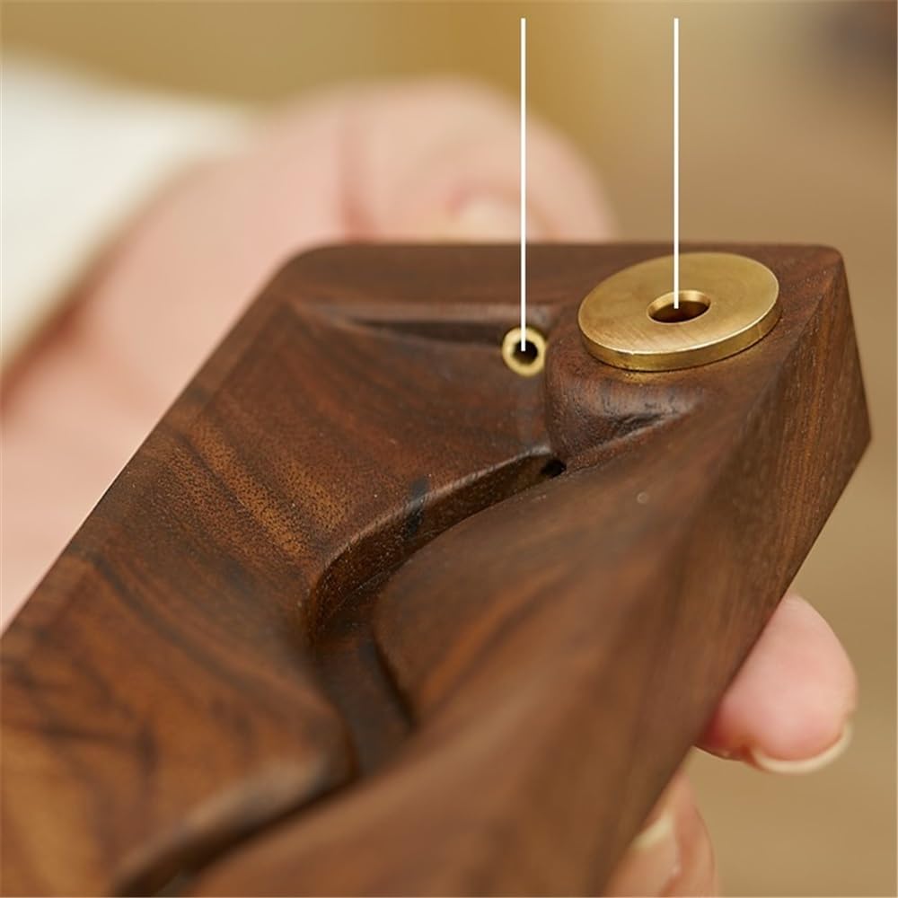 Räucherstäbchen Halter Kreativer Räuchergefäß aus Holz, Dekor, Rückfluss-Räucherstäbchenhalter for Büro, Yoga und Zuhause Räucherstäbchenhalter