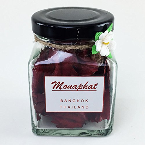 MONAPHAT The Beautiful Glass Bottle Design Decorative with ROSE Fragrance Potpourri #PR-0111