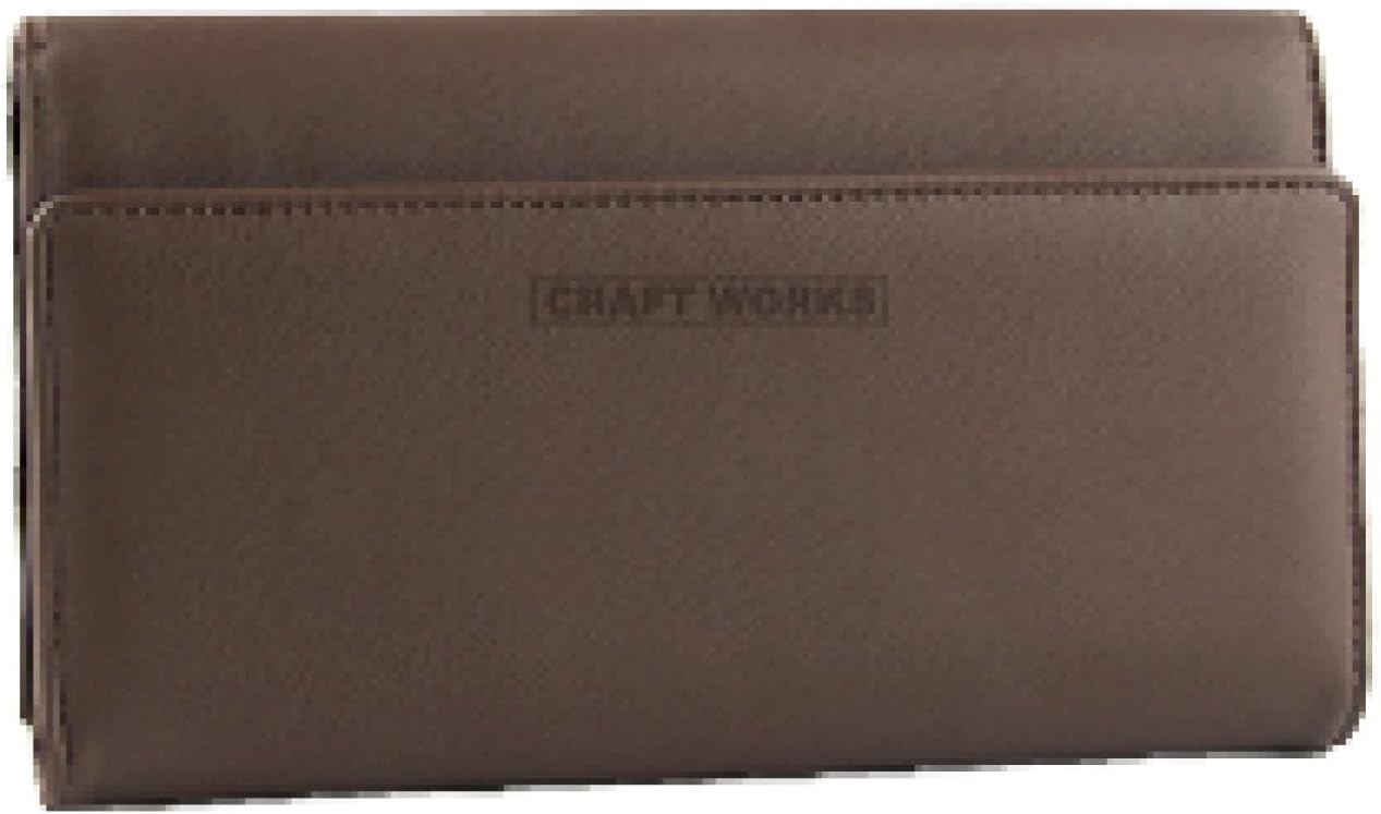 CRAFT WORKS (Craft Works) Sun Visor Tissue Case Car Tissue Box Car Tissue Cover Hanging Tissue Holder Clip (Type A) with Card Pocket Brown