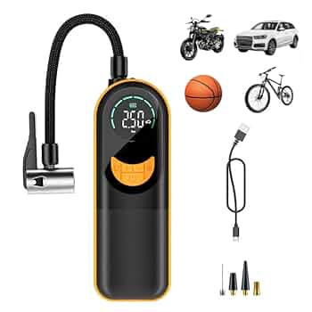 ⭐️ 電動空気入れ 車 自転車空気入れ コードレス 充電式 usb充電 電動空気入れ 自転車 USB充電式 トンボ口 空気入れ 自転車用